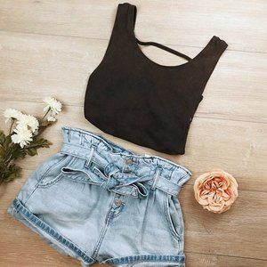 2/$20 ❤️ NWT Hollister Dark Brown Open Back Summer Tank Top